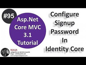 (#95) Configure the password complexity in Identity core | Asp.Net Core tutorial