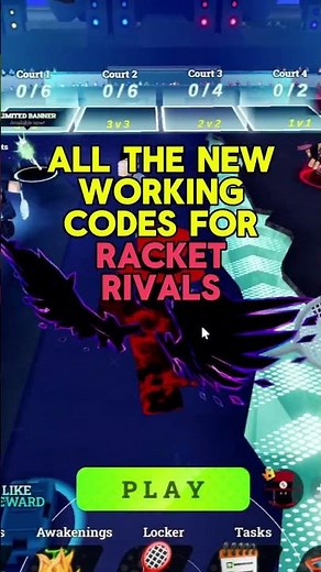 All Codes in Racket Rivals (Update) Roblox
