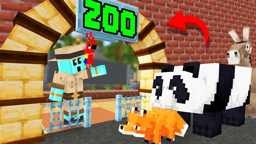 I opened a mob zoo in Minecraft today