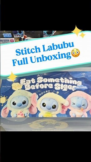 Stitch Labubu?!?!?! 🎁FULL Unboxing??? #stitch #disney #labubu #shopping #miniso #shorts #unboxing