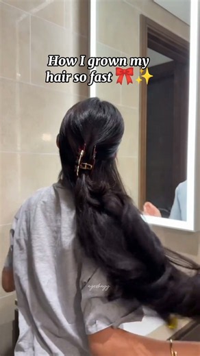 How I grow my hair so fast✨ #hairgrowth #haircare #healthyhair #hairjourney #fyp #viral #888 #hair