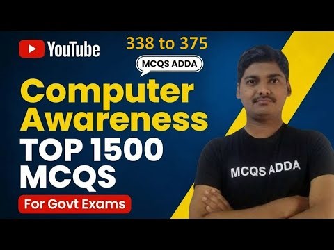 Computer Awareness MCQs 338 to 375| 1500 Questions | MCQS ADDA #computermcq #mcqsadda #computermcqs