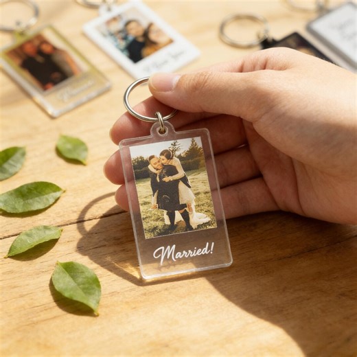 Personalized Photo Keychain: Custom Message Acrylic Keyring, Any Photo and Any Text Keychain, Accessory for Birthday Gift, Valentines Gifts - Etsy