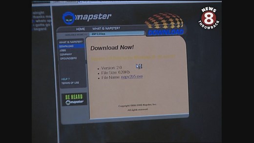 Napster breaks the internet in 2000
