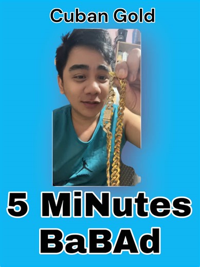 Replying to @MARKXD_BNTP heto, 5 minutes binabad itong Cuban gold chain #cuban #cubangold #cubangoldchain #cubangoldnecklace #cubangoldbracelet