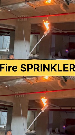 Fire Sprinkler Test #safety #construction