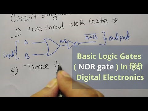 Full explain NOR Gate in Hindi ( Circuit Diagram, Truth table, Logic Expression ) | Basic Logic gate
