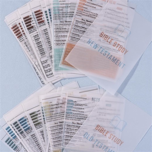 The Entire Bible Simple Guide Pages: Transparent Vellum Paper Bible Tip Ins, 5x7 Color Printed Bible Study Guide - Etsy