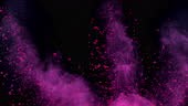 Explosion de poudre de couleur rose Super Slow Motion