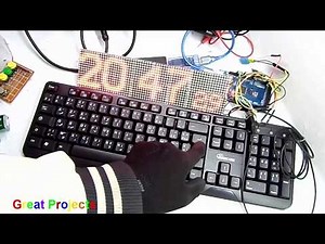PS2Keyboard MAX7219 DHT11 DS1307 Arduino Mega