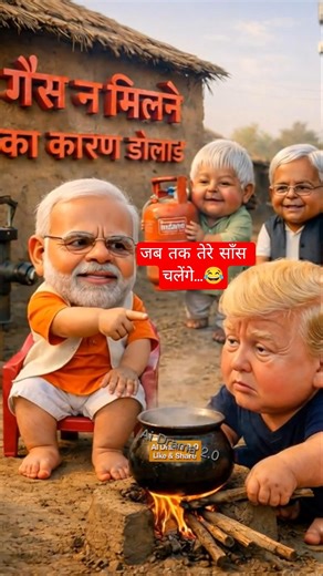 ‎🤣 Modi vs Trump Gas Cylinder Drama | Funny Political Parody | Part-02 🔥 #shorts #funny #trending