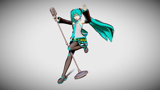 Hatsune Miku (project Diva Mega Mix) - Download Free 3D model by 雨宮レン (@oscar3dmodel)