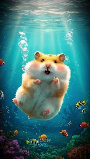 Swimming Hamster? You Won't Believe It! #hamster #aquarium #underwater