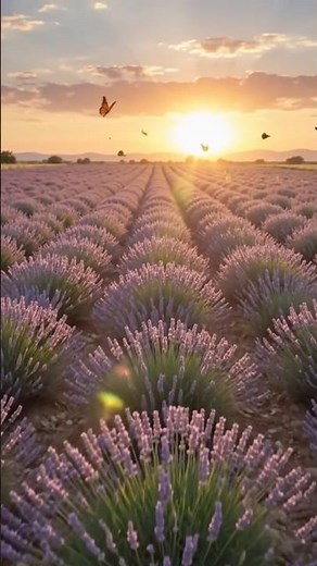 Lavender Fields at Sunset | Beautiful Nature Relaxation 💜