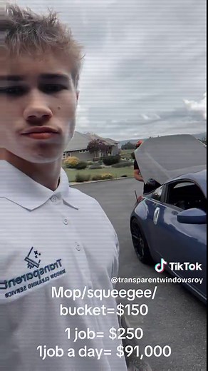 Transparent window cleaning on TikTok