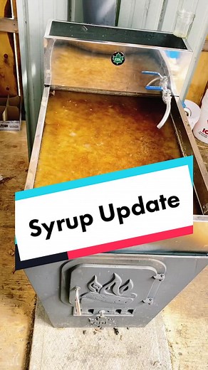 Homemade Maple Syrup Boiling Process in Canada