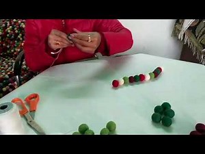 How to make felt ball garland under 5 minutes - Really!