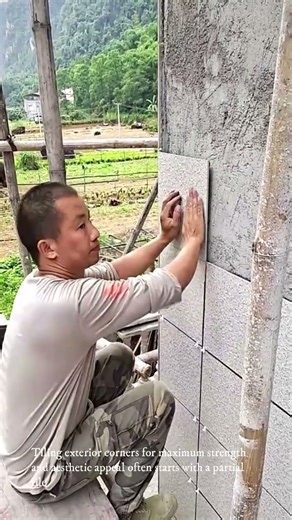 Exterior Corner Tiling Trick 🧱📐