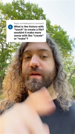 Dave Eddy on Instagram: "the history of the "touch" command on unix systems in the terminal. it's not just for making files. #unix #linux #terminal"