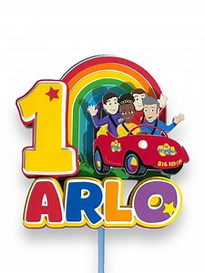 Wiggles Cake Topper – Custom Name   Age – Extra Optional Characters - Etsy Australia