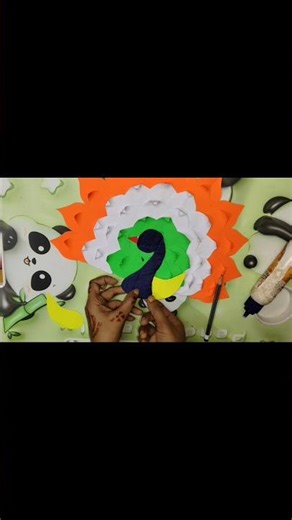 Diy/ tricolour/ peacock/ paper/ craft/decoration /ideas
