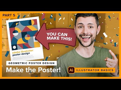 Create a Geometric Poster | Adobe Illustrator Tutorial for Beginners