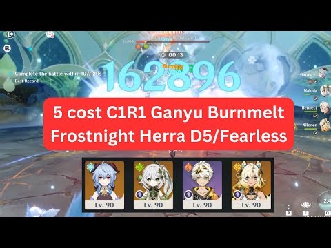 [6.1/Luna2 Stygian Onslaught] C1R1 Ganyu Burnmelt vs Frostnight Herra D5/Fearless (5* cost)