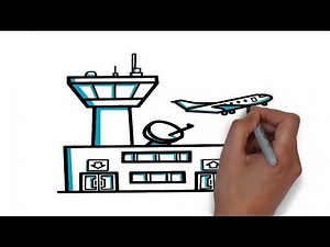How to Draw a Airport step by step| Drawing tutorial for Kids