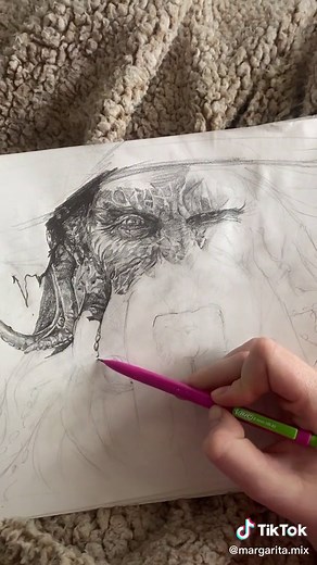 Drawing Davy Jones from Pirates of the Caribbean