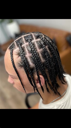 Sleek Box Braids for Men: Precision Styling