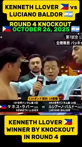 KENNETH LLOVER 🇵🇭 vs LUCIANO BALDOR 🇦🇷 ROUND 4 KNOCKOUT 🥊🥊 #highlights #friends #follower #viewers | Pinoy boxing fights