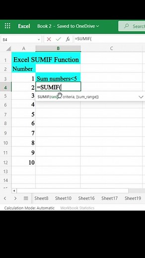 Excel SUMIF Function (sum_range omitted)