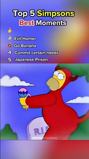 Top 5 Simpsons Best Moments Ranked #simpsons #homersimpson #simpsonsmoments