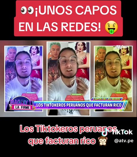 #MagalyTvLaFirme | 👀 Los Tiktokeros peruanos que facturan rico 🤑😱🙈 #tiktoker #influencer #faulox @faulox #mariapia #magalymedina #cholitalu @La cholita lu 🇵🇪 #nickaranda @Nick Aranda👽 #Riclatorre @Ric La Torre ▶️ No te pierdas 'Magaly Tv La Firme' de lunes a viernes a las 9:45 p.m. por ATV y ATV.pe 💻 Y en simultáneo vía YT y FB Live 📲