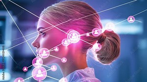 Futuristic visualization of artificial intelligence in human mind