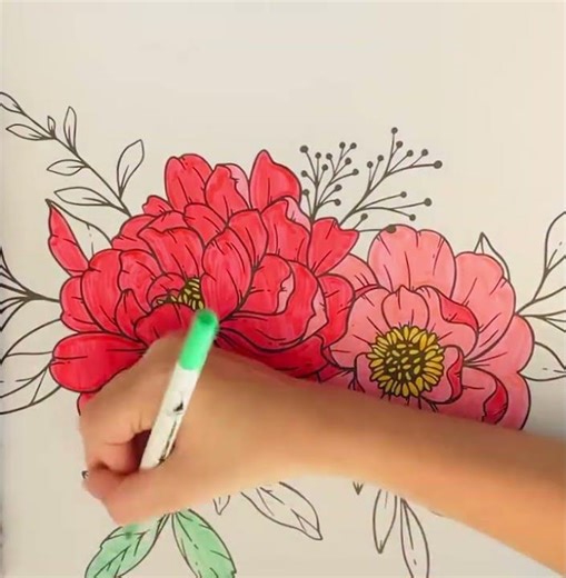 Realistic Flower Coloring #art