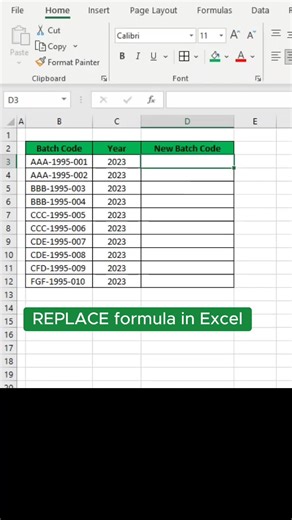 How to Use the Replace Formula in Excel