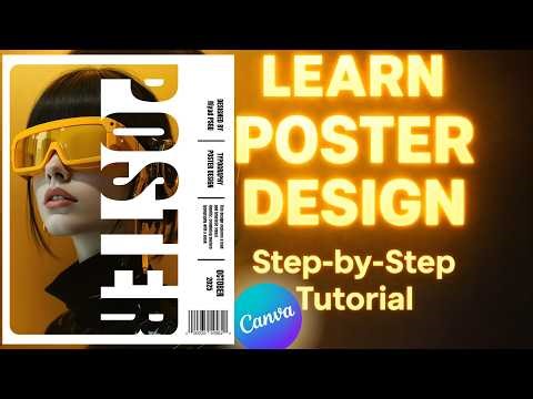 Description Modern Poster Design in Canva🤩 | Clean & Professional Style🤩
