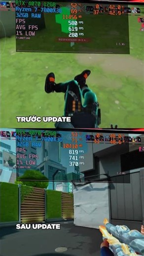 CHECK FPS TRONG VALORANT TRƯỚC VÀ SAU KHI UPDATE WIN 11 25H2 #shorts