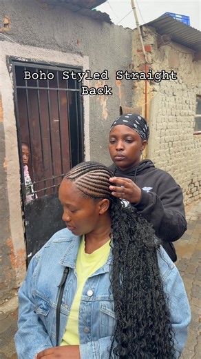 Boho Styled Straight Back Braids Tutorial