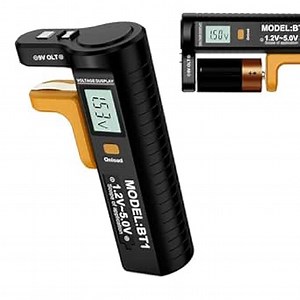 Battery Tester Checker, Digital Display Battery Checker Tester with Current Detection for AA AAA C D 9V 1.5V Batteries Checker, Small Volt Checker for All Dry Cell Batteries