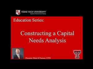 Education - Constructing a Capital Needs Analysis