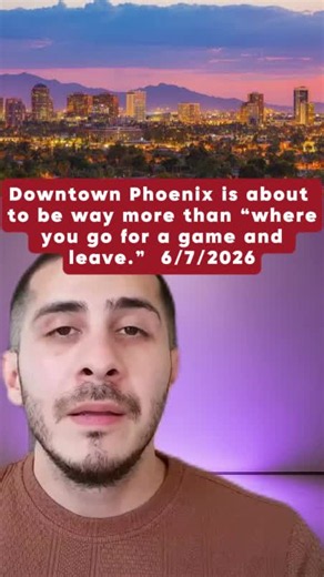 Downtown Phoenix is about to be way more than “where you go for a game and leave.” 🏙️ The city just rolled out a 10‑year plan to turn the area around the convention center, Chase Field, and Footprint Center into a dense, walkable entertainment district with taller apartments, new hotels, retail, pocket parks, wider shaded sidewalks, and safer walking/biking routes. It’s the clearest roadmap yet for turning event‑only blocks into a 24/7 neighborhood with real residents and real street life. Foll