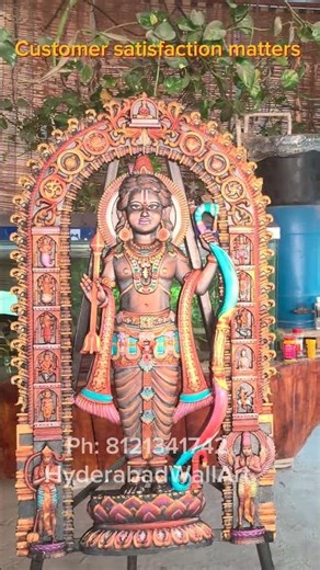 Bala Ramudu Mural Art Transformation | Multicolor to Classic Finish | Custom Wall Art Hyderabad