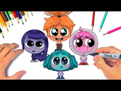 Como COLOREAR las nuevas emociones de DEL REVES 2 | Dibujo FACIL | Paso a Paso | Para NIÑOS y NIÑAS