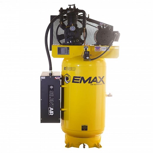 Reviews for EMAX Silent Air Industrial E350 Series 80 Gal. 175 PSI 5HP 19 CFM 1-Phase 2-Stage Vertical Stationary Electric Air Compressor | Pg 1 - The Home Depot