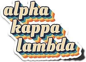 Desert Cactus Alpha Kappa Lambda Sticker 70's Tall for Window Laptop Computer Car AKL Greek Letter Decal