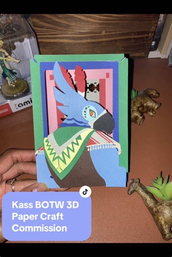 Kass BOTW Zelda 3D Paper Craft Art Commission #papercraft #diy #paperart #artcommission #animepapercraft #shadowbox #ペーパークラフト #zelda #botw #ゼルダの伝説