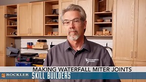 11K views · 231 reactions | A cabinet with waterfall corner joints features continuous grain flow around the corners of the cabinet. A waterfall miter joint is a great way to highlight wood with beautiful grain. You'll learn how to cut the miters using a large crosscut sled and how to clamp this joint with with temporary clamping cauls attached to the cabinet with hide glue. | Rockler Woodworking and Hardware | Facebook