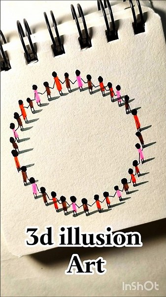 Easy 3d illusion art idea ✨ #illusion #art #stepbystep #satisfying #shorts #ytshorts